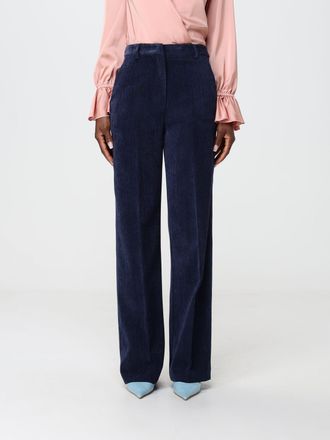 Hanita High-Waisted Wide-Leg Velvet Trousers with Belt Loops