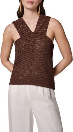 DKNY Metallic Open Stitch Sweater Tank in Canyon at Nordstrom, Size X-Small