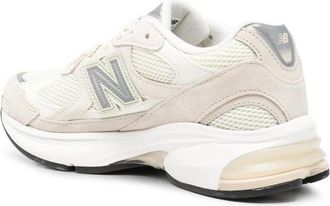 New Balance Mesh and Suede Panels Sneakers - Beige