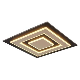Netlighting Jayden 48cm Semi Flush Ceiling Light Matt Black LED 3000K