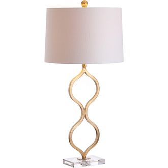 Jonathan Y Designs Levi 31.5 Metal/Crystal LED Table Lamp, Gold Leaf at Nordstrom