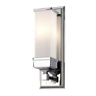 Loops IP44 Wall Light Opaque Glass Bulb Included Polished Chrome LED G9 3.5W in Clear
