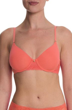 Natori Bliss Perfection Comfort Underwire T-Shirt Bra in Neon Coral at Nordstrom, Size 32Ddd