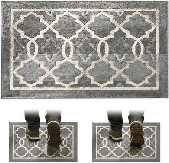OEM Alfombras Para Exteriores, Alfombras Lavables Para La Puerta Principal, Alfombras Entrada Antideslizantes Absorbentes, Gris Oscuro, 120 X 180 Cm