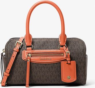 Michael Kors Jet Set Travel Extra-Small Signature Logo Duffel Crossbody Bag