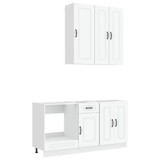 vidaXL Unidad De Cocina Kalmar 5 Uds. Blanco Madera De Ingenier&iacute;a Vidaxl