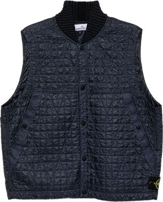 Stone Island Gilet con applicazione - Blu