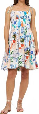 Oliphant Scarlett Mini Dress In Corfu Blue