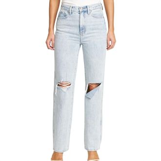 Pistola Denim Cassie Super High Rise Straight Jean In Moonlight Distressed