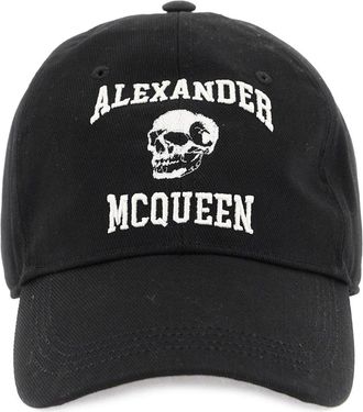 Alexander McQueen embroidered Black cap