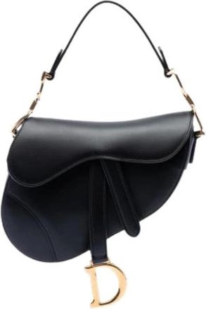 Dior Pre-owned Saddle Bag - Dames - Vintage Schoudertas - Zwart - ONE Size - Leer - Vintage
