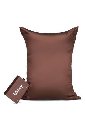 Blissy Mulberry Silk Pillowcase in Chocolate at Nordstrom, Size Standard