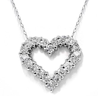 Pompeii3 1/2ct Diamond Heart Pendant 14K White Gold