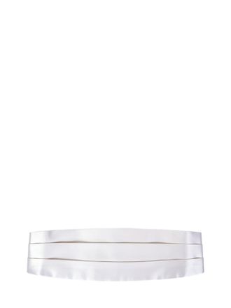 Tom Ford Mens Cummerbund White Silk Belt