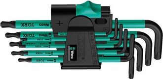 Wera Juego De Llaves Acodados Torx Bo, 9 Unidades, Contenido : T 8 T 9 T 10 T 15 T 20 T 25 T 27 T 30 T 40