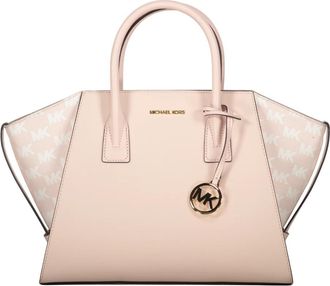 Michael Kors Stijlvolle Leren en Stoffen Tas - Dames - Handtassen - Roze - ONE Size - Leer - Tassen