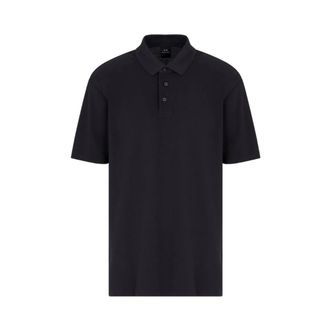 A|X Armani Exchange Klassiek Polo Shirt Blauw Regular Fit - Heren - Polos - Blauw - XL - Katoen - Tops