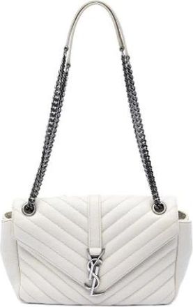 Saint Laurent Pre-owned Envelope Bag - Dames - Vintage Schoudertas - Wit - ONE Size - Leer - Vintage