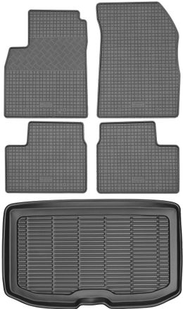 OEM Juego De Alfombrillas De Goma Para Coche Y Maletero Para Nissan Micra K13 Hatchback (2013-2017)