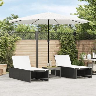 Berkfield Home Garden Parasol with Steel Pole White 324x324x247 cm | Size: 324 x 324 x 247 cm