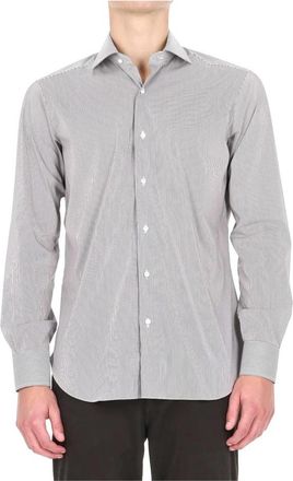 Barba Camicia bacchettata in popeline stretch linea Milano - Heren - Casual Overhemden - Veelkleurig - L - Katoen - Overhemden