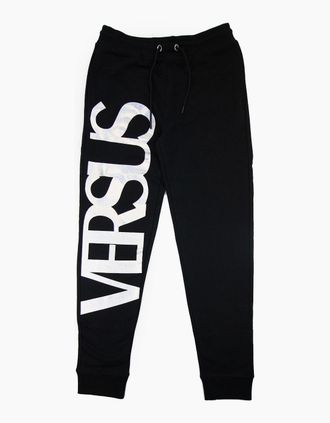 Versus Mens Versace Versus Printed Logo Jogging Pants Black - Size: 29/28/32/Regular/34