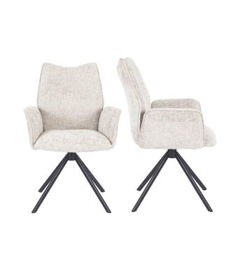 Home Heavenly Pack de 2 sillas acolchadas y ergon&oacute;micas en beige 93 x 63 x 62 x cm