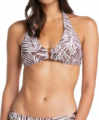 Helen Jon Tortoise Halter Bikini Top In Paradise Palm