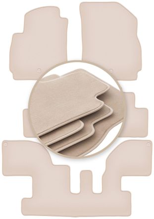 OEM Alfombrillas Beige Premium Para Chevrolet Orlando I Minivan 2010-2018