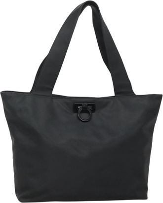 Ferragamo Gancini Tote Nylon Nylon Tote Bag Bag (Pre-Owned)