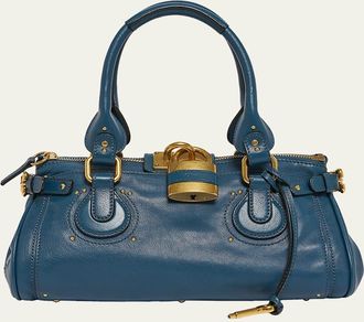 Chlo&eacute; Paddington Padlock Shoulder Bag in Leather