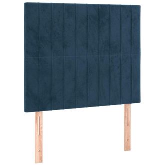 vidaXL Cabeceros 2 Unidades De Terciopelo Azul Oscuro 100x5x78/88 Cm Vidaxl