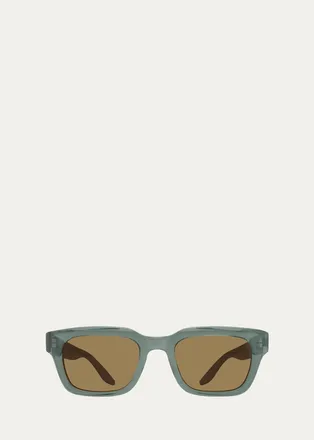 Barton Perreira Mens Butzi Acetate Rectangular Sunglasses