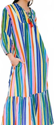 Sunshine Tienda Copa Dress In Rainbow Stripe