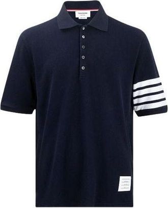 Thom Browne Collar Short Sleeve T-Shirt Navy MJP136G-07976-415