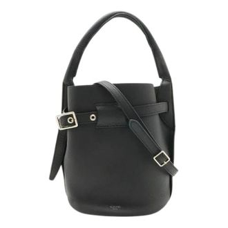 Celine Pre-owned Bucket Bags, female, Black, Size: ONE SIZE Pre-owned Big Bag Bucket Nano Leather 2way Shoulder Bag