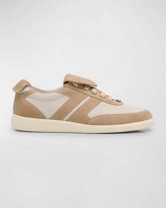 Giuseppe Zanotti Mens Bicolor Suede Low-Top Sneakers