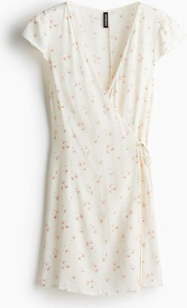 H&M Wickelkleid aus Crêpe - White