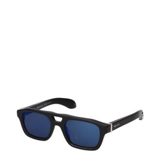Alexander McQueen Alexander Mcqueen Herrens Sonnenbrille Acetat Schwarz/Elektrisches Blau