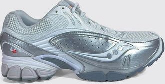 Saucony Sneakers low-top ProGrid V2 in mesh e tessuto color argento