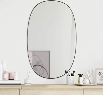 vidaXL Specchio da Parete Nero 70x45 cm - Vidaxl