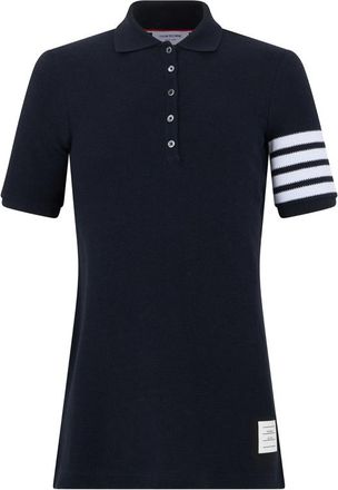 Thom Browne Textured Pique 4-bar Mini Polo Dress