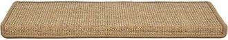 OEM Pelda&ntilde;os De Escalera De Sisal, Para Interior, 1 Pieza, Rectangulares (corcho, Con Borde, 65 X 24 Cm)