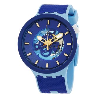 Swatch The January Collection Quartz Blue Dial Mens Watch SB05N105