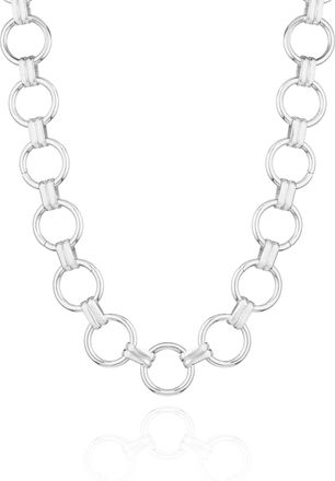 Federica Tosi Silver Lace Gigi 925 Silver Plated Bronze Metal Necklace