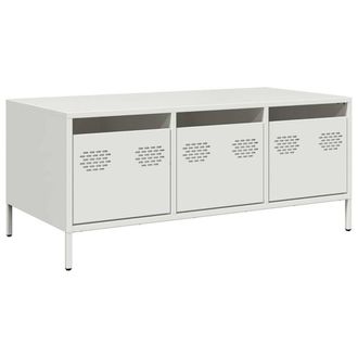 Berkfield Home Coffee Table White 101.5x50x43.5 cm Cold-rolled Steel