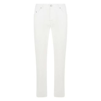 Roberto Ricci Design Slim-fit Jeans, male, White, Size: XL Elastic Cotton Trousers