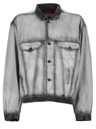 Diesel Washed Grey D-Denver-Fsi Denim Jacket