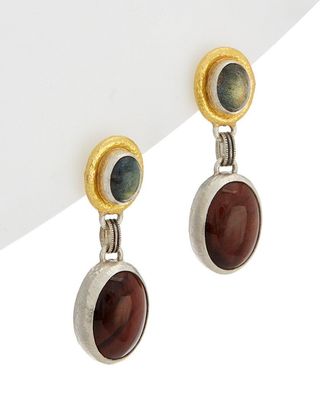Gurhan One of a Kind 24K & Silver Gemstone Drop Earrings
