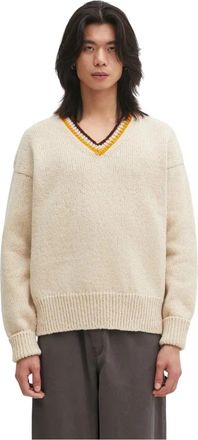 Visvim V-neck Truien - Heren - V-hals truien - Beige - L - Truien & Vesten